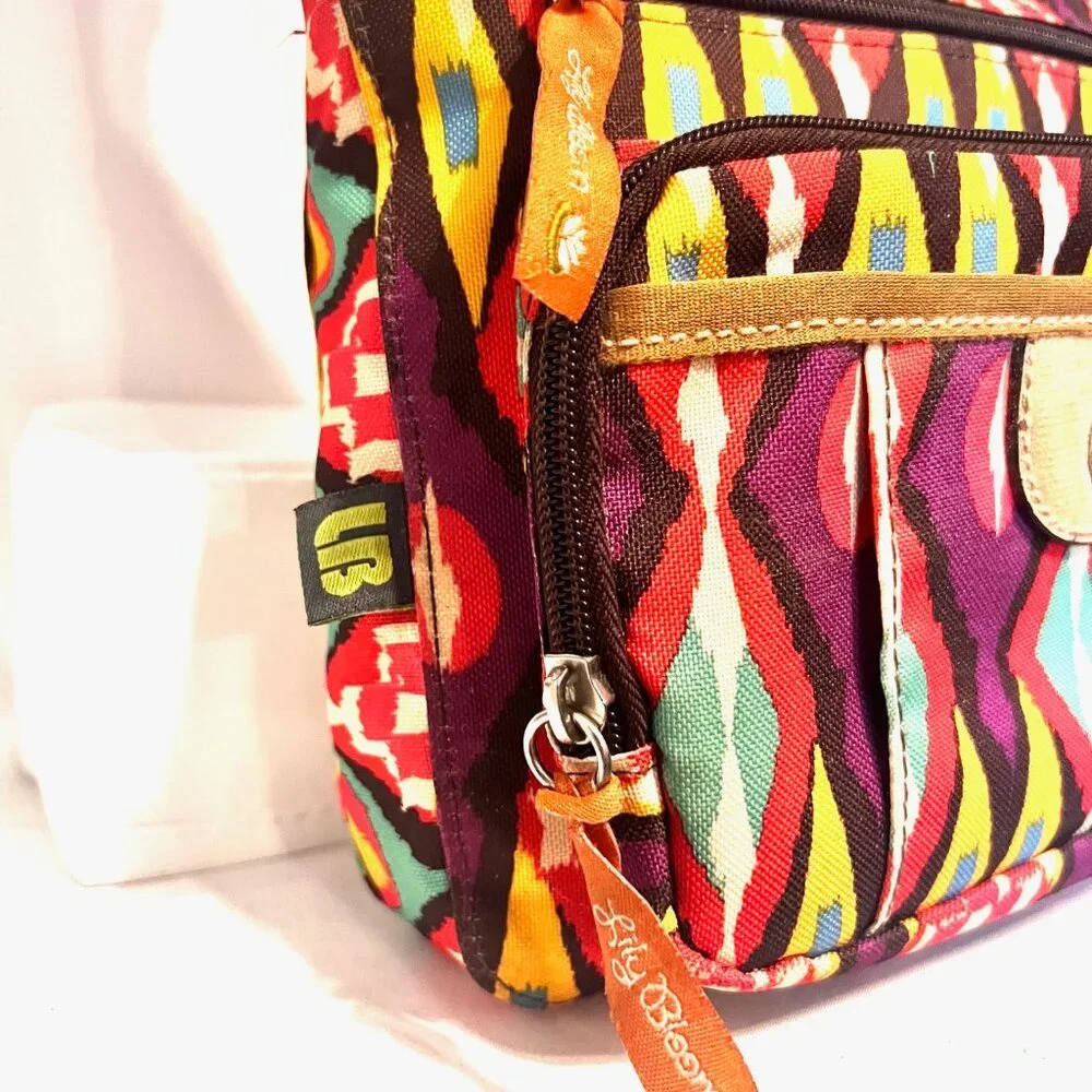 Lilly Bloom-Multi Color Lightweight Crossbody Purse/Bag-Adjustable Strap-Travel - Picture 4 of 16